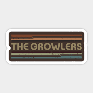 The Growlers Retro Lines Sticker